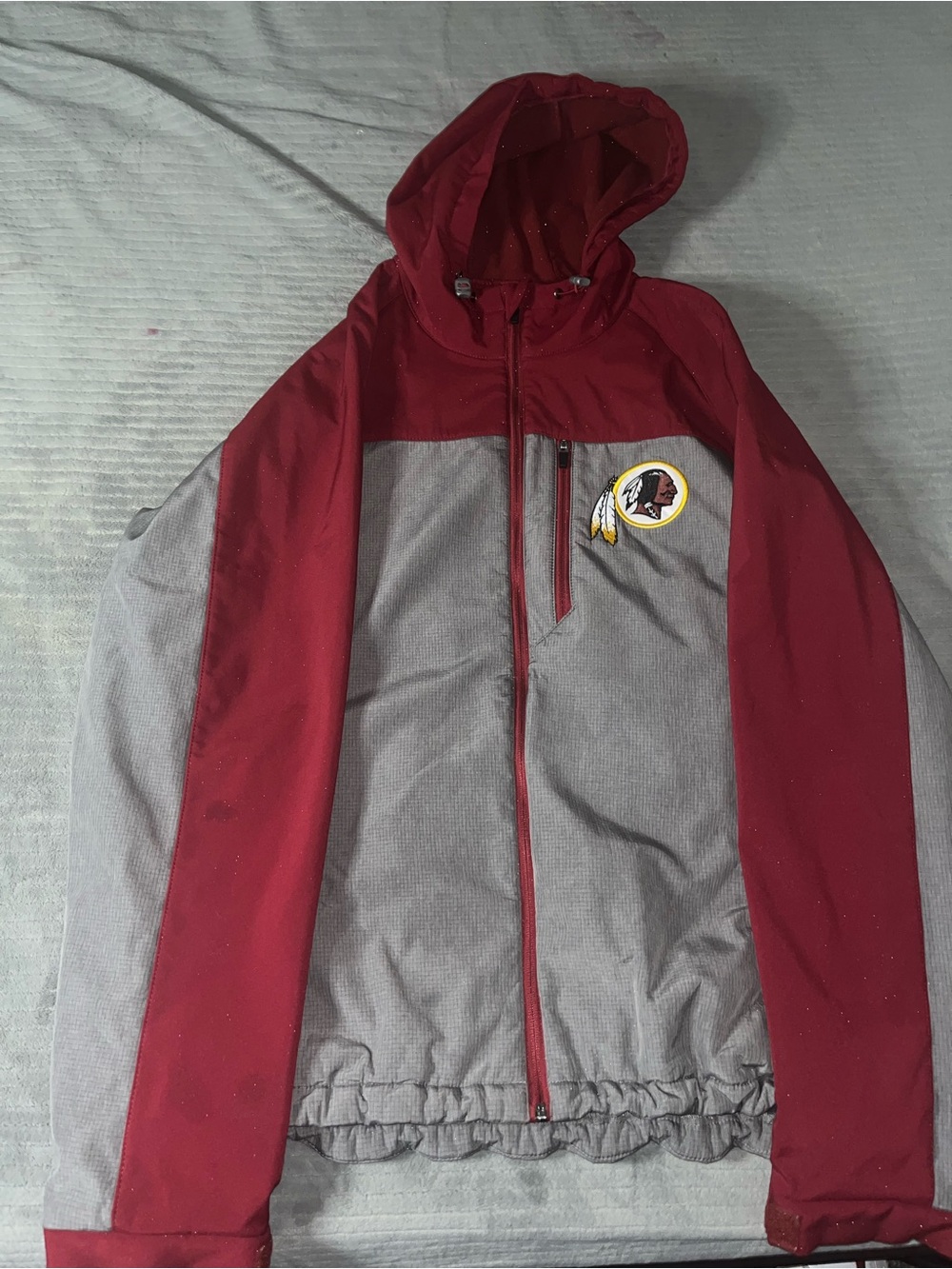 vintage Reebok Washington Redskins hooded windbreaker jacket